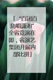 “百团百角唱潇湘”全省竞演在即，省演艺集团开展内部比拼