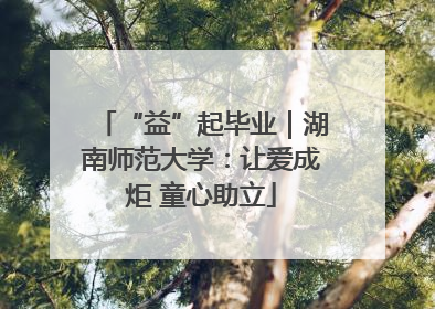 “益”起毕业｜湖南师范大学：让爱成炬 童心助立
