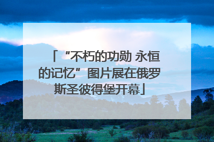 “不朽的功勋 永恒的记忆”图片展在俄罗斯圣彼得堡开幕