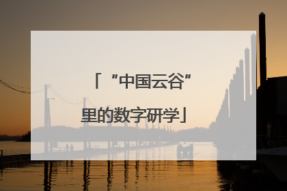 “中国云谷”里的数字研学