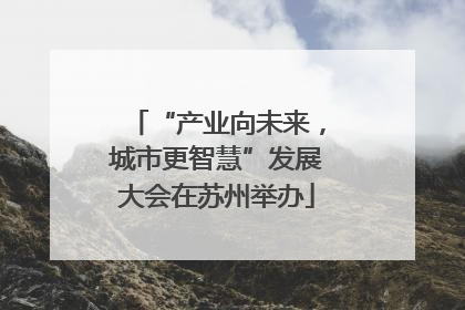 “产业向未来，城市更智慧”发展大会在苏州举办