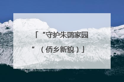“守护朱鹮家园”（侨乡新貌）