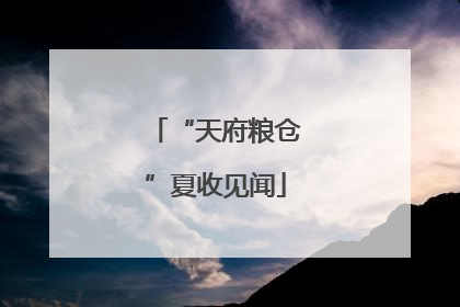 “天府粮仓”夏收见闻