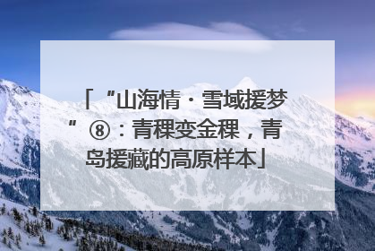 “山海情・雪域援梦”⑧：青稞变金稞，青岛援藏的高原样本