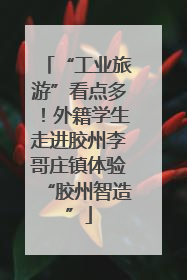 “工业旅游”看点多！外籍学生走进胶州李哥庄镇体验“胶州智造”