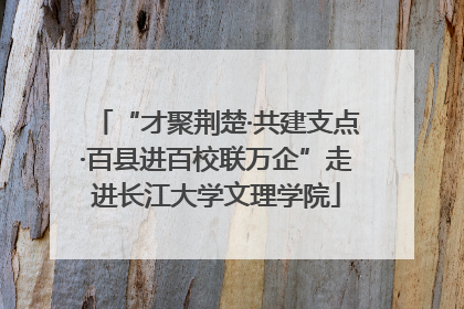 “才聚荆楚·共建支点·百县进百校联万企”走进长江大学文理学院