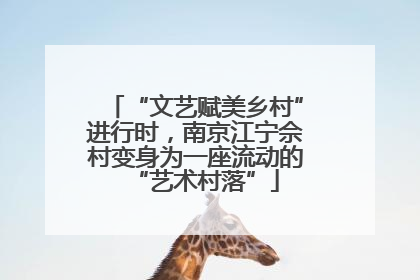 “文艺赋美乡村”进行时，南京江宁佘村变身为一座流动的“艺术村落”