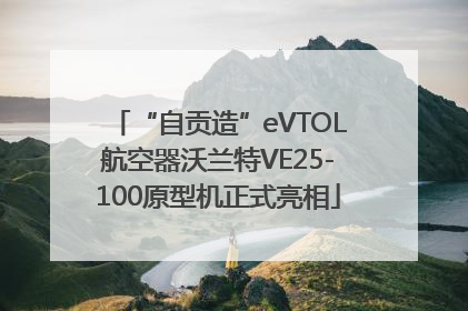“自贡造”eVTOL航空器沃兰特VE25-100原型机正式亮相
