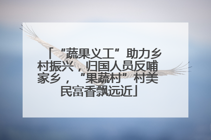 “蔬果义工”助力乡村振兴，归国人员反哺家乡，“果蔬村”村美民富香飘远近