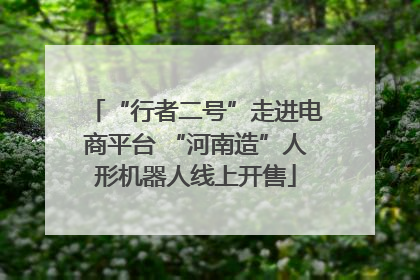“行者二号”走进电商平台 “河南造”人形机器人线上开售