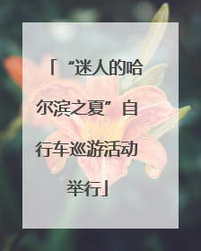 “迷人的哈尔滨之夏”自行车巡游活动举行