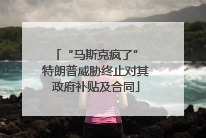 “马斯克疯了” 特朗普威胁终止对其政府补贴及合同