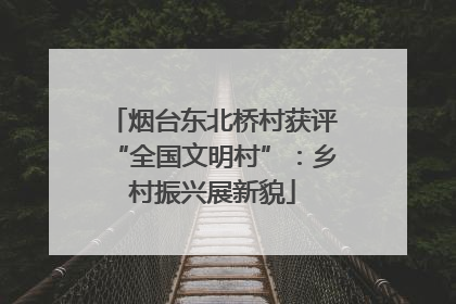 烟台东北桥村获评“全国文明村”：乡村振兴展新貌