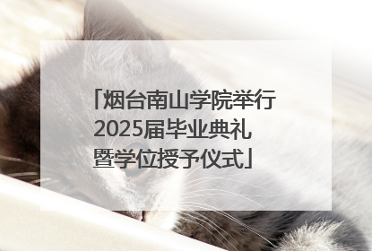 烟台南山学院举行2025届毕业典礼暨学位授予仪式