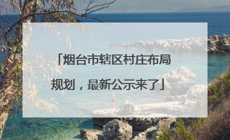 烟台市辖区村庄布局规划，最新公示来了
