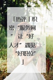 热评丨织密“服务网” 让“好人才”遇见“好职位”