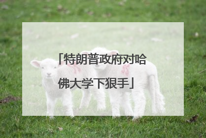 特朗普政府对哈佛大学下狠手
