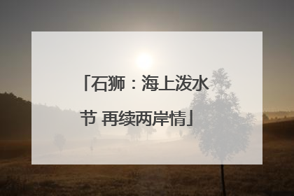 石狮：海上泼水节 再续两岸情