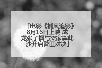 电影《捕风追影》8月16日上映 成龙张子枫与梁家辉此沙开启警匪对决