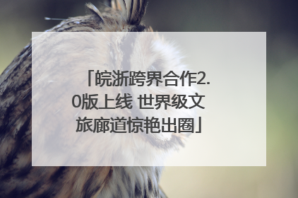 皖浙跨界合作2.0版上线 世界级文旅廊道惊艳出圈