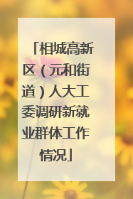 相城高新区（元和街道）人大工委调研新就业群体工作情况