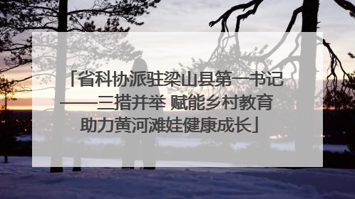 省科协派驻梁山县第一书记——三措并举 赋能乡村教育 助力黄河滩娃健康成长