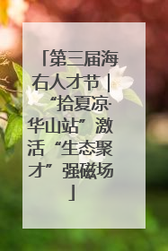 第三届海右人才节｜“拾夏凉·华山站”激活“生态聚才”强磁场