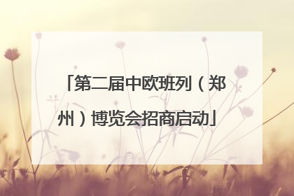 第二届中欧班列（郑州）博览会招商启动