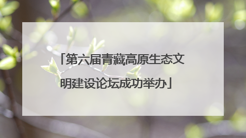 第六届青藏高原生态文明建设论坛成功举办