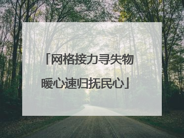 网格接力寻失物 暖心速归抚民心