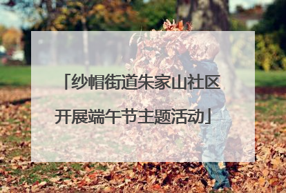 纱帽街道朱家山社区开展端午节主题活动