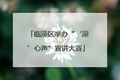 临潼区举办“‘潼’心声”宣讲大赛