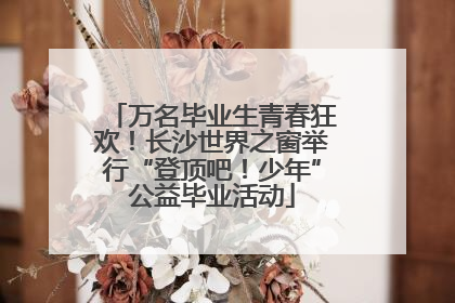 万名毕业生青春狂欢！长沙世界之窗举行“登顶吧！少年”公益毕业活动