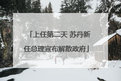 上任第二天 苏丹新任总理宣布解散政府