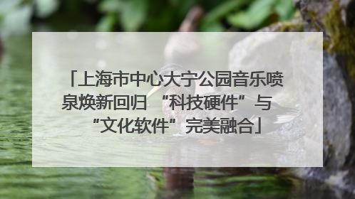 上海市中心大宁公园音乐喷泉焕新回归 “科技硬件”与“文化软件”完美融合