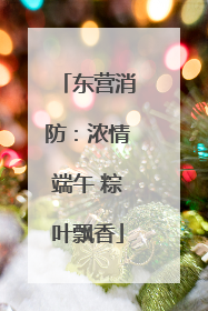 东营消防：浓情端午 粽叶飘香