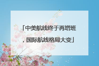 中美航线终于再增班，国际航线格局大变