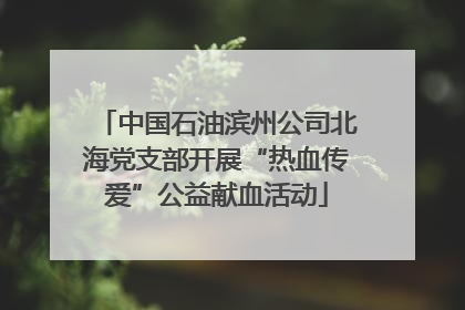 中国石油滨州公司北海党支部开展“热血传爱”公益献血活动