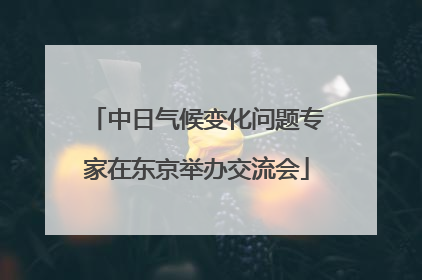 中日气候变化问题专家在东京举办交流会