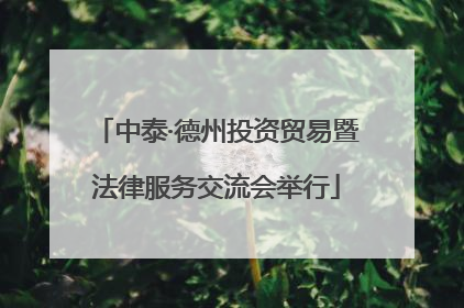 中泰·德州投资贸易暨法律服务交流会举行