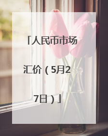 人民币市场汇价（5月27日）