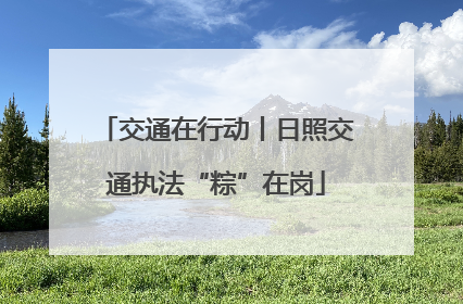 交通在行动丨日照交通执法“粽”在岗