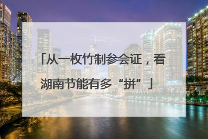 从一枚竹制参会证，看湖南节能有多“拼”