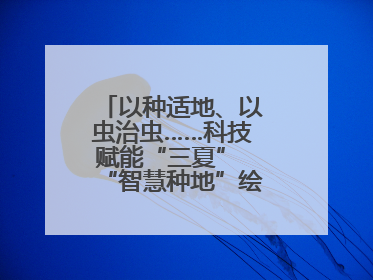 以种适地、以虫治虫……科技赋能“三夏” “智慧种地”绘就好“丰”景