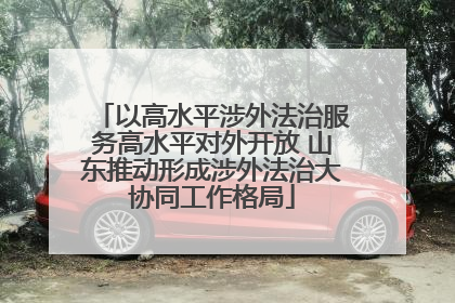 以高水平涉外法治服务高水平对外开放 山东推动形成涉外法治大协同工作格局