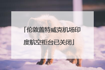 伦敦盖特威克机场印度航空柜台已关闭