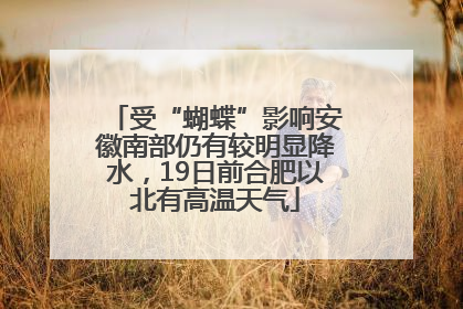 受“蝴蝶”影响安徽南部仍有较明显降水，19日前合肥以北有高温天气