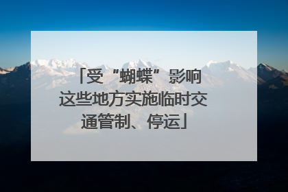 受“蝴蝶”影响 这些地方实施临时交通管制、停运