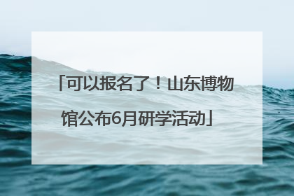 可以报名了！山东博物馆公布6月研学活动