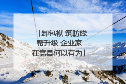 卸包袱 筑防线 帮升级 企业家在嵩县何以有为